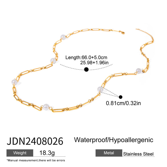 Women's Stainless Steel And Titanium Steel Light Luxury Niche Necklace With Electroplating Process
