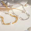Women's Stainless Steel And Titanium Steel Light Luxury Niche Necklace With Electroplating Process