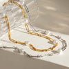 Women's Stainless Steel And Titanium Steel Light Luxury Niche Necklace With Electroplating Process