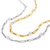 Women's Stainless Steel And Titanium Steel Light Luxury Niche Necklace With Electroplating Process