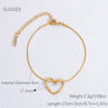 Women's Stainless Steel And Titanium Steel Love Necklace And Bracelet Set Simple Fashion Electroplated 18K Gold Highgrade Clavicle Chain