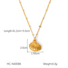 Women's Stainless Steel And Titanium Steel Marine Element Jewelry With Geometric Style And Electroplating Process Including Pendant Necklace And Ring