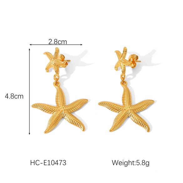 Women's Stainless Steel And Titanium Steel Marine Element Jewelry With Geometric Style And Electroplating Process Including Pendant Necklace And Ring