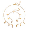 Women's Stainless Steel And Titanium Steel Necklace And Bracelet With Marine Life Pattern And Electroplating Design