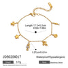 Women's Stainless Steel And Titanium Steel Necklace And Bracelet With Marine Life Pattern And Electroplating Design