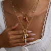 Women's Stainless Steel And Titanium Steel Necklace With Electroplating Light Luxury Niche Style
