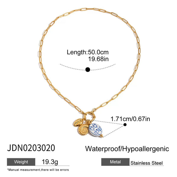 Women's Stainless Steel And Titanium Steel Necklace With Electroplating Light Luxury Niche Style