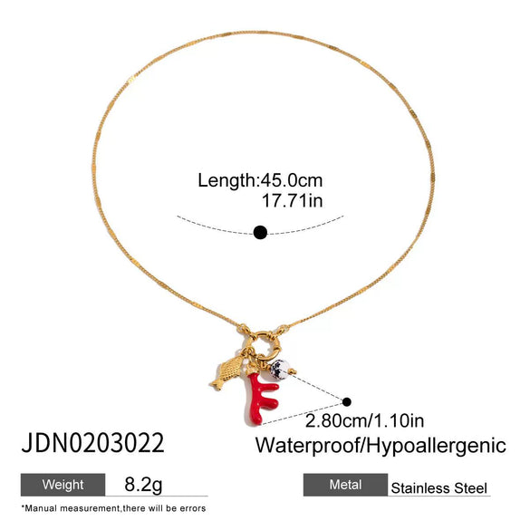 Women's Stainless Steel And Titanium Steel Necklace With Electroplating Light Luxury Niche Style
