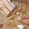 Women's Stainless Steel And Titanium Steel Ocean Element Shell Colorful Rope Pendant Necklace With Animal And Zodiac Shapes And Electroplating Design Jewelry