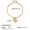 Women's Stainless Steel And Titanium Steel Ocean Element Shell Colorful Rope Pendant Necklace With Animal And Zodiac Shapes And Electroplating Design Jewelry