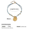 Women's Stainless Steel And Titanium Steel Ocean Element Shell Colorful Rope Pendant Necklace With Animal And Zodiac Shapes And Electroplating Design Jewelry