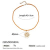 Women's Stainless Steel And Titanium Steel Ocean Element Shell Colorful Rope Pendant Necklace With Animal And Zodiac Shapes And Electroplating Design Jewelry