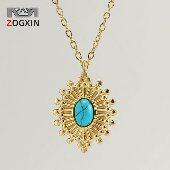 Women's 316L Stainless Steel And 316L Stainless Steel Simple Geometric 18K Gold Plated Electroplated Cross Chain Jewelry Pendant Necklace