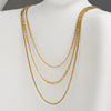 Women's Stainless Steel And Titanium Steel Stacking Style U Shape Chain Threepiece Set With Electroplating