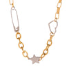 Women's Stainless Steel And Titanium Steel Star Pattern Electroplated Necklace