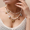Women's Stainless Steel And Titanium Steel Starfish Crab Necklace With Electroplating Design
