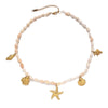 Women's Stainless Steel And Titanium Steel Starfish Crab Necklace With Electroplating Design