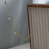 Women's Stainless Steel And Titanium Steel U Shape Pendant O Shaped Chain Necklace With Electroplating Simple Style