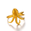 Women's Stainless Steel Animal Zodiac Jellyfish Beach Style Electroplated Ring