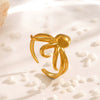 Women's Stainless Steel Animal Zodiac Jellyfish Beach Style Electroplated Ring