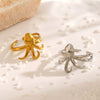 Women's Stainless Steel Animal Zodiac Jellyfish Beach Style Electroplated Ring
