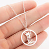 Women's Stainless Steel Animal Zodiac Pendant Necklace With Electroplated O Chain And Simple Cartoon Style