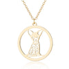 Women's Stainless Steel Animal Zodiac Pendant Necklace With Electroplated O Chain And Simple Cartoon Style