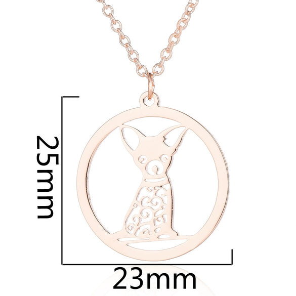 Women's Stainless Steel Animal Zodiac Pendant Necklace With Electroplated O Chain And Simple Cartoon Style