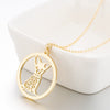 Women's Stainless Steel Animal Zodiac Pendant Necklace With Electroplated O Chain And Simple Cartoon Style