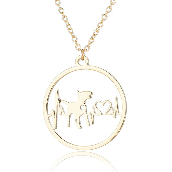 Women's Stainless Steel Animal Zodiac Pendant Necklace With Geometric Round Heart Design And Electroplated Finish