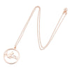 Women's Stainless Steel Animal Zodiac Pendant Necklace With Geometric Round Heart Design And Electroplated Finish