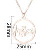 Women's Stainless Steel Animal Zodiac Pendant Necklace With Geometric Round Heart Design And Electroplated Finish