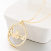 Women's Stainless Steel Animal Zodiac Pendant Necklace With Geometric Round Heart Design And Electroplated Finish