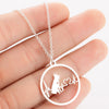 Women's Stainless Steel Animal Zodiac Pendant Necklace With Geometric Round Heart Design And Electroplated Finish