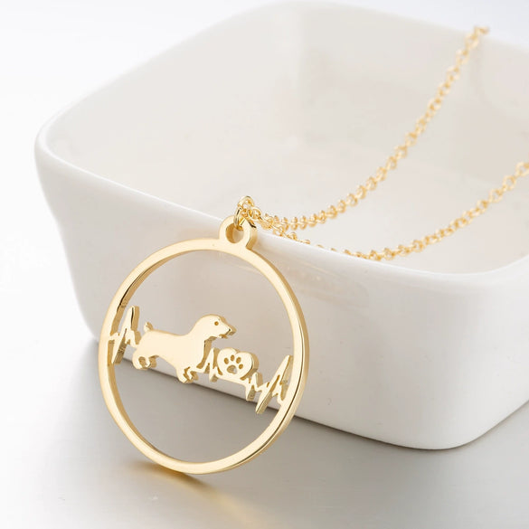 Women's Stainless Steel Animal Zodiac Pendant Necklace With Geometric Round Heart Design And Electroplated Finish