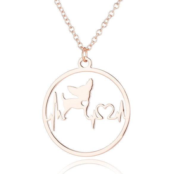 Women's Stainless Steel Animal Zodiac Pendant Necklace With Geometric Round Heart Design And Electroplated Finish