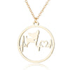 Women's Stainless Steel Animal Zodiac Pendant Necklace With Geometric Round Heart Design And Electroplated Finish