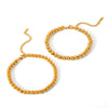 Women's Stainless Steel Ball Chain Bracelet With Geometric Pattern And Electroplating Treatment
