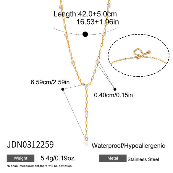 Women's Stainless Steel Beaded Cross Necklace With Natural Tiger Eye Stone Pendant And Geometric Pvd Gold Plated Chain