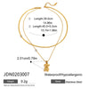 Women's Stainless Steel Bear Pendant Earrings Geometric Style Electroplated Light Luxury Niche Jewelry