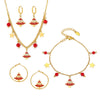 Women's Stainless Steel Bell Necklace And Bracelet Set With Electroplated Finish Light Luxury Fashion Jewelry