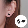 Women's Stainless Steel Bird And Floral Earrings Electroplated Elegant Animal Design Jewelry Wholesale