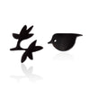 Women's Stainless Steel Bird And Floral Earrings Electroplated Elegant Animal Design Jewelry Wholesale