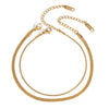 Women's Stainless Steel Blade Chain Snake Chain Geometric Anklet Fashion All Match Jewelry