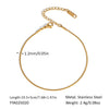 Women's Stainless Steel Blade Chain Snake Chain Geometric Anklet Fashion All Match Jewelry