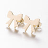 Women's Stainless Steel Bow Earrings Electroplated Fashion Jewelry With A Fresh And Sweet Style