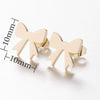 Women's Stainless Steel Bow Earrings Electroplated Fashion Jewelry With A Fresh And Sweet Style