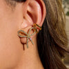 Women's Stainless Steel Bow Earrings With Electroplating