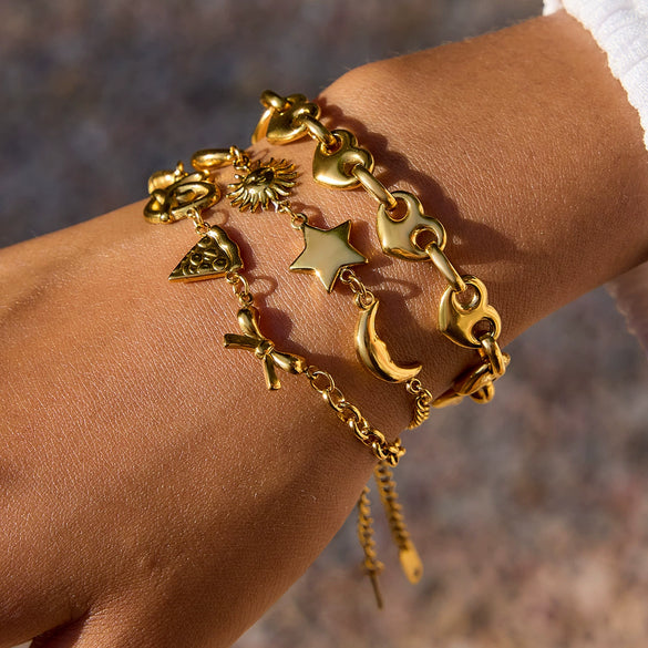Women's Stainless Steel Bow Electroplated Bracelet