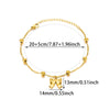 Women's Stainless Steel Bow Heart Tassel Anklet 18K Goldplated